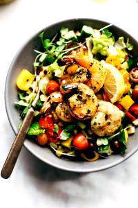 1/2 salad Grilled Shrimp & Avocado Salad