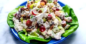 1/2 salad Waldorf Chicken Salad with Blue Cheese Dressing (Half)