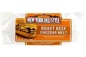 1/2 sandwich (142 g) New York Deli Style Roast Beef Cheddar Melt