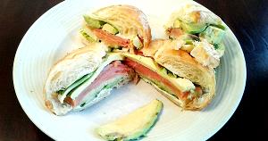 1/2 sandwich (5 oz) Salmon Club Croissant (Half)