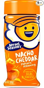 1/2 tsp (2 g) Nacho Cheddar Cheese Popcorn Seasoning