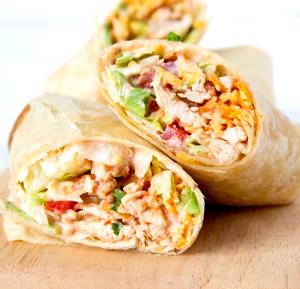 1/2 wrap (145 g) Southwestern Chicken Wrap