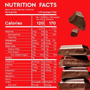 1/20 package mix (30 g) Dark Chocolate Supreme Brownie Mix
