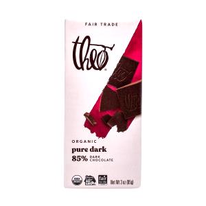 1/3 bar (28 g) Organic Fair Trade Pure 85% Dark Chocolate