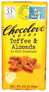 1/3 bar (30 g) Toffee & Almonds in Milk Chocolate