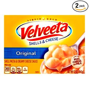 1/3 box (4 oz) Velveeta Shells & Cheese with Bacon