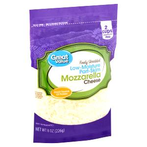 1/3 cup (28 g) Fancy Shredded Low-Moisture Part-Skim Mozzarella Cheese