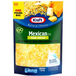 1/3 cup (28 g) Mexican Style Four Cheese Blend