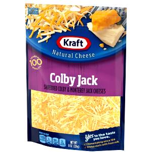 1/3 cup (28 g) Natural Fancy Shredded Colby Jack and Monterey Jack Cheese