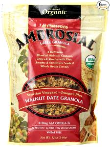1/3 cup (30 g) Organic Venetian Vineyar Omega-3 Plus Granola