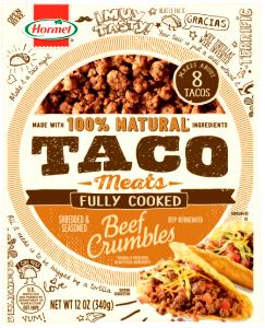1/3 cup (43 g) Taco Meats Beef Crumbles