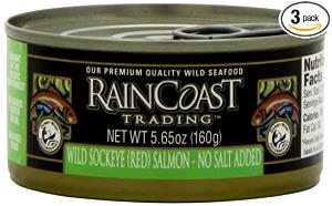 1/3 cup (55 g) Wild Sockeye Salmon No Salt Added