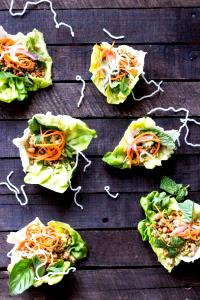 1/3 cup (74 g) Asian Style Chicken For Lettuce Wraps