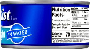 1/3 cup (85 g) Chunk Light Tuna