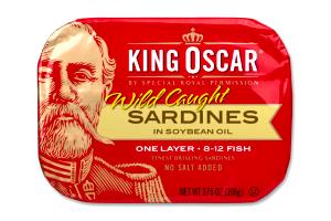 1/3 cup drained (85 g) Sardines in Soybean Oil