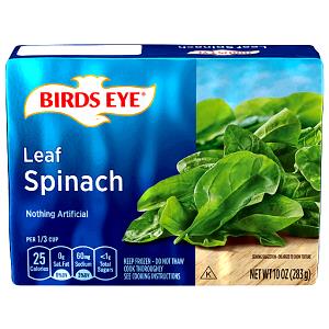 1/3 Cup Leaf Spinach, Frozen
