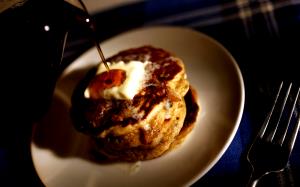 1/3 cup mix, 2 4" pancakes (46 g) Oatmeal Pancake Mix