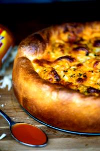 1/3 individual pizza (187 g) Buffalo Chicken Deep Dish Pizza