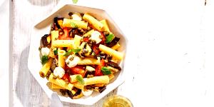 1/3 package (227 g) Rigatoni Pasta with Grilled Vegetables in Smoked Provola Cheese Sauce