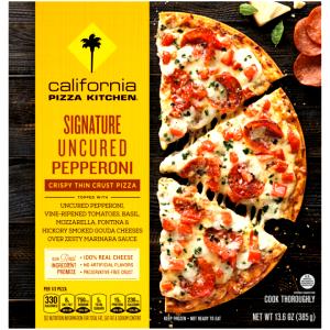 1/3 pizza (128 g) Crispy Flatbread Pizza - Pepperoni & Fire-Roasted Bell Peppers