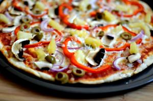 1/3 pizza (153 g) Vegetable Thin Crust Pizza