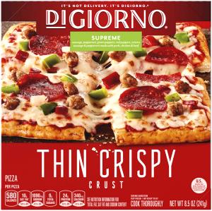 1/3 pizza (158 g) Tasty Toppings Signature Thin Crust - Pepperoni Supreme Pizza