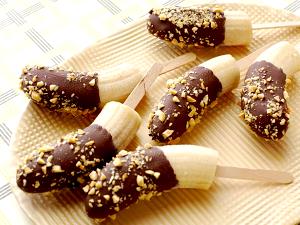 1/4 banana Chocolate Dipped Banana