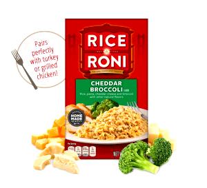 1/4 Box Risotto, Cheddar Broccoli