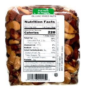 1/4 cup (1 oz) Deluxe Mixed Nuts