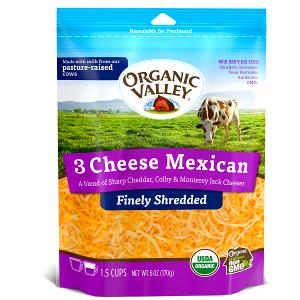 1/4 cup (1 oz) Organic Shredded Mexican Blend Cheese