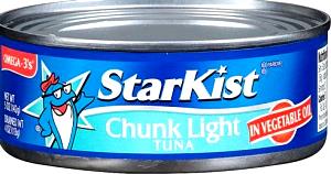 1/4 cup (2 oz) Chunk Light Tuna in Vegetable Oil