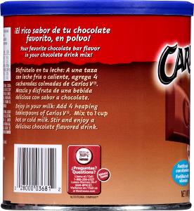 1/4 cup (25 g) Carlos V Chocolate Flavored with Vitamins Drink Mix