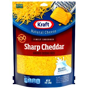 1/4 cup (28 g) Finely Shredded Cheddar Melt Cheese