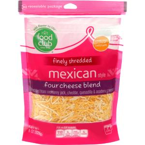 1/4 cup (28 g) Finely Shredded Mexican Blend Natural Cheese