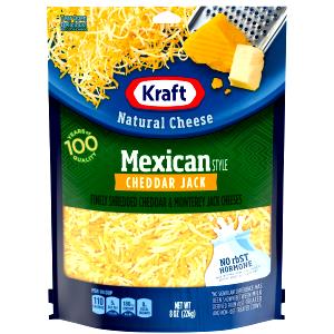 1/4 cup (28 g) Finely Shredded Mexican Style Four-cheese Blend Cheese