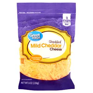 1/4 cup (28 g) Mild Cheddar Shredded Cheese