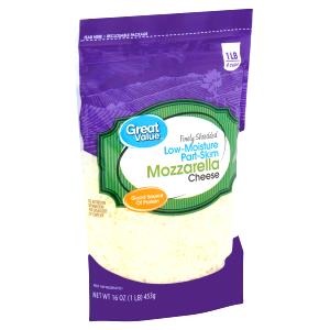 1/4 cup (28 g) Natural Cheese Mozzarella Shredded Low Moisture Part Skim