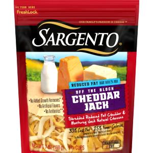 1/4 cup (28 g) Reduced Fat Cheddar Jack