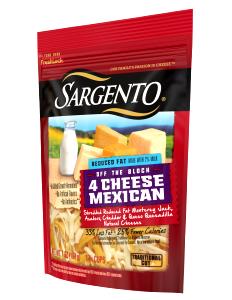 1/4 cup (28 g) Reduced Fat Mexican 4 Cheese Blend