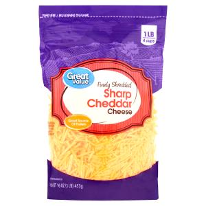 1/4 cup (28 g) Sharp Cheddar Shredded Cheese