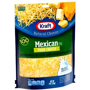1/4 cup (28 g) Shredded Mexican Four Cheese Blend