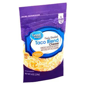 1/4 cup (28 g) Shredded Taco Cheese