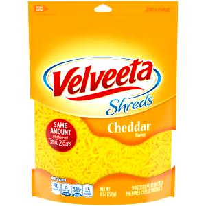 1/4 cup (28 g) Velveeta Shreds Cheddar