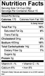 1/4 cup (30 g) Sesame Sticks