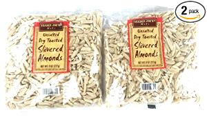 1/4 cup (30 g) Unsalted Dry Toasted Slivered Almonds
