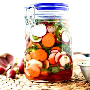 1/4 cup (32 g) Spicy Pickled Vegetables