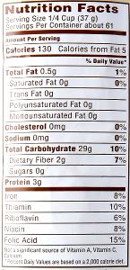 1/4 cup (37 g) Enriched Quick Grits