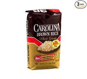 1/4 cup (42 g) Carolina Natural Whole Grain Brown Rice
