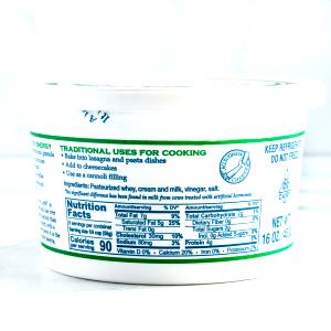 1/4 cup (55 g) Ricotta Con Latte