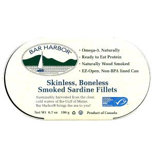 1/4 cup (55 g) Skinless, Boneless Smoked Sardine Fillets
